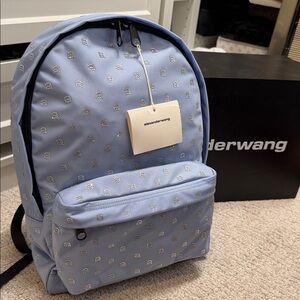 Alexander Wang NEW Light Blue Backpack with Swarovski Accents